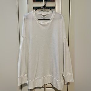 American Eagle AERIE | Oversized White Crewneck Sweatshirt